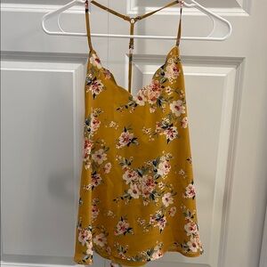 (5/$30 deal) 
Floral Mustard Yellow Camisole Top